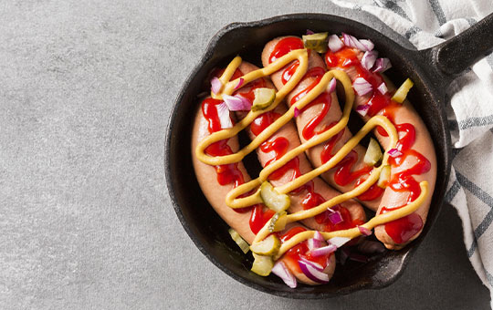 Hotdog with sousage image
